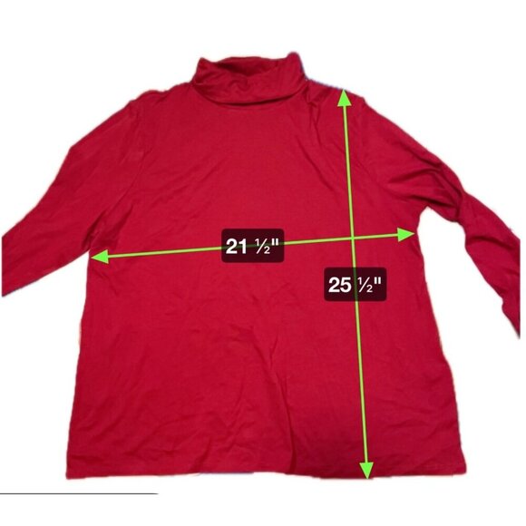 Chico's NWT Red Turtleneck Long Sleeve Pullover Knit Top Sz XL - Picture 7 of 9